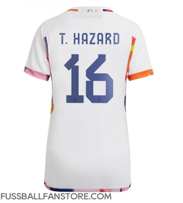 Belgien Thorgan Hazard #16 Replik Auswärtstrikot Damen WM 2022 Kurzarm